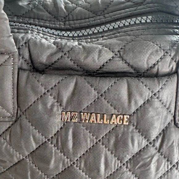 MZ Wallace Women's Quilted Gray Sutton Deluxe Crossbody Bag - Picture 5 of 15